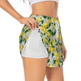 thumbnail image 2 of Haiem Lemon1 Women's 2 in 1 Running Shorts - Lightweight Athletic Workout Gym Yoga Breathable Sports Shorts Liner with Phone Pockets-X-Large, 2 of 9
