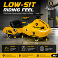 thumbnail image 4 of FUPOJH 12V Electric Drift Kart for Kids, 360° Spinning Ride on Car with Bluetooth Music,AUX,USB,4mph,No Remote Control Included,Yellow, 4 of 7