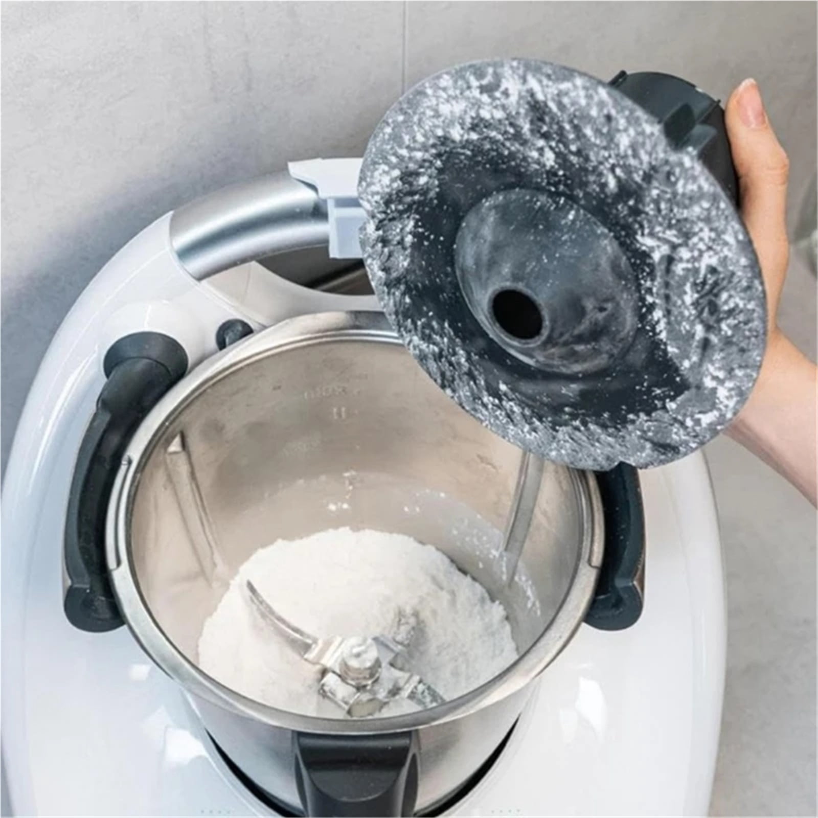 Garlic Press with Splash Guard - Mixing Bowl Reducer Fit for Thermomix TM31