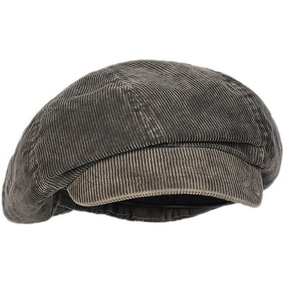 Zhengup Japanese Oversized Corduroy Newsboy Hats for Women Vintage Unisex Paperboy Painter Beret Cap