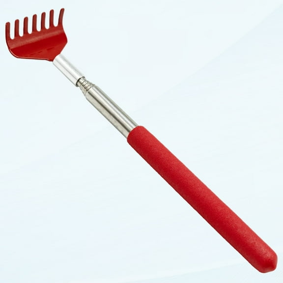 Back Scratcher, Stainless Steel Back Scratcher Massager, Telescopic Scratching Tool, Portable Portable Back Scratcher with Telescopic Handle for Adults Men Women Itch Relief (Red)
