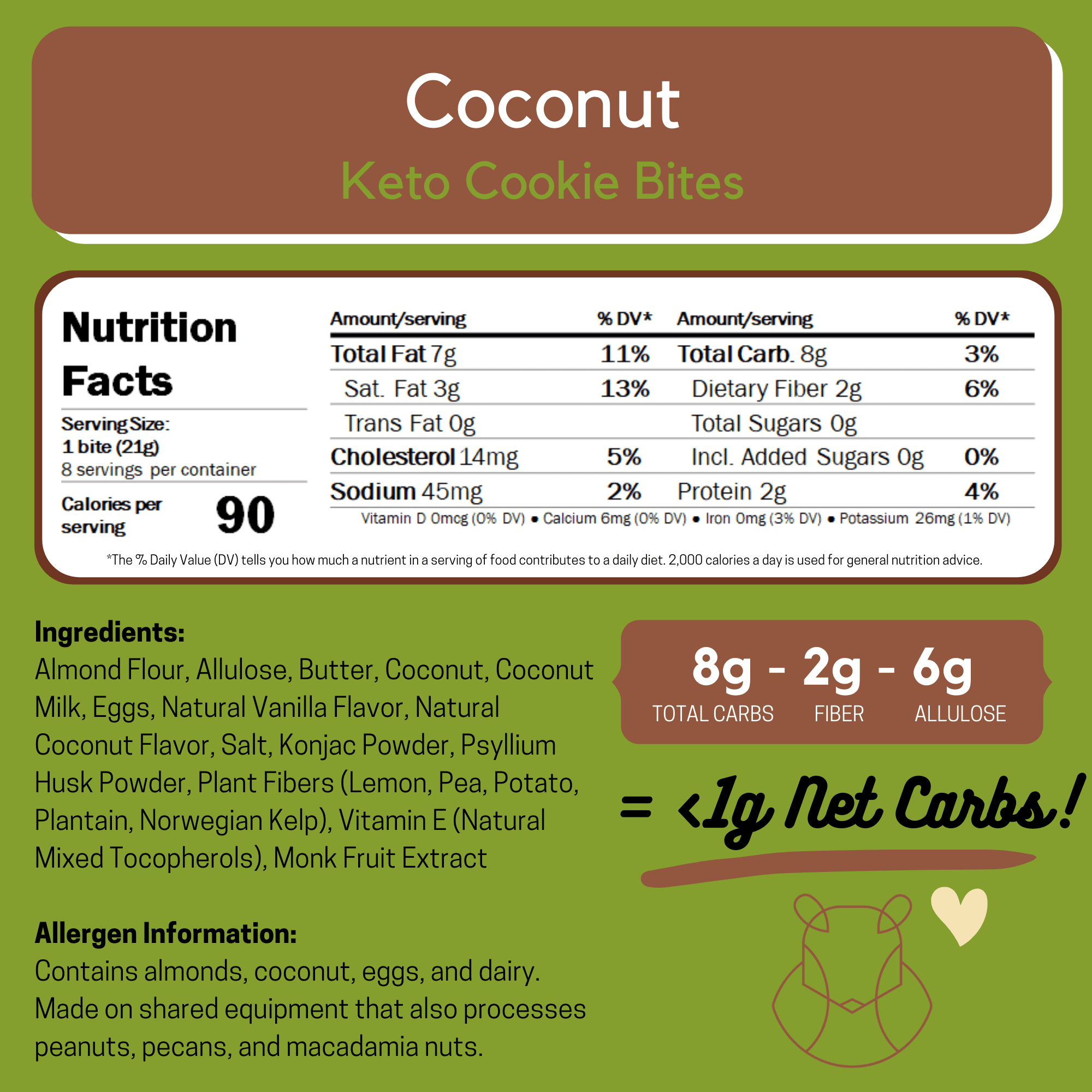 ChipMonk Baking Keto Cookie Bites, Toasted Coconut, Ketogenic Diet Friendly, 2 Pouches 16 Bites