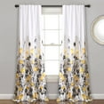 thumbnail image 4 of Lush Decor Zuri Flora Room Darkening 95" x 52" Floral Yellow 3" Back Tab Rod Pocket Pair Window Panel Curtain, 4 of 11