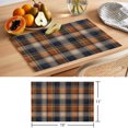 thumbnail image 6 of Orange Blue Plaid Placemats Set of 4 Farmhouse Checkered Buffalo Fall Place Mats Indoor Wipeable Table Mats Washable Cloth Dining Table Placemats for Kitchen Holiday Party Home Decor 13x19 Inch, 6 of 9