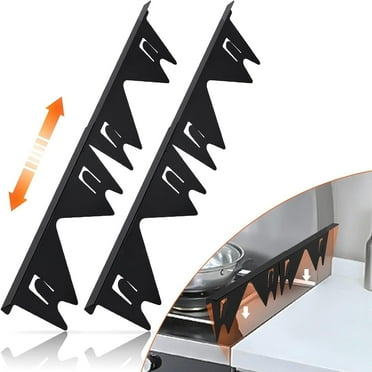 MOTMAX 2Pcs Stainless Steel Stove Gap Covers, Stove Gap Filler for Kitchen, Adjustable Length 13.8" to 27.5"