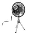 thumbnail image 1 of Ventilador Solar Para Exteriores, Práctico, Ligero, Multifuncional, De 6 Pulgadas, Duradero, Con Panel Solar, 6 W, Con Soporte Estirable Para Acampar, Pescar Al Aire Libre, 1 of 7