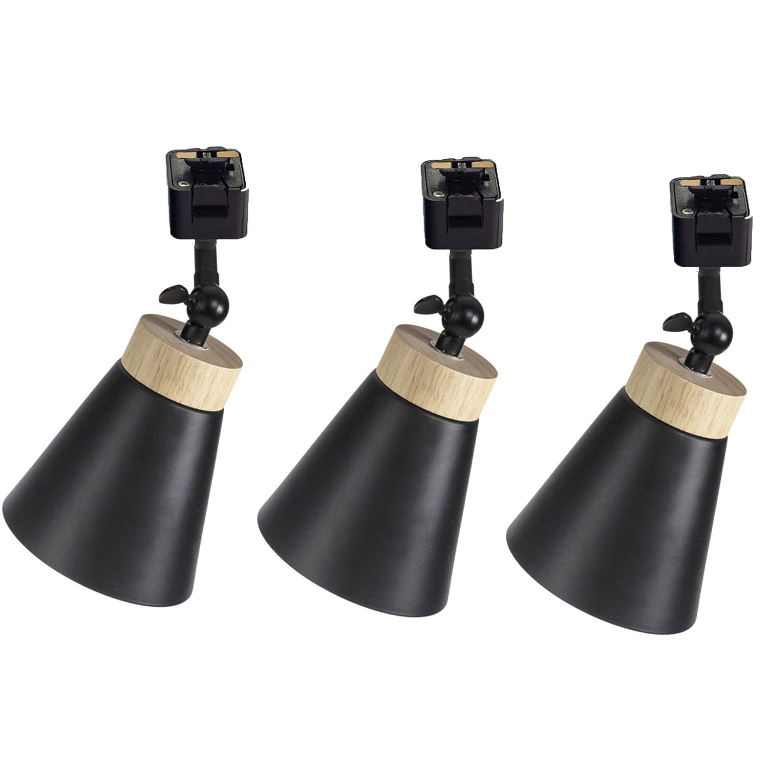 FSLiving 3Pack Retro Style Mini Adjustable Angle JType Track Head