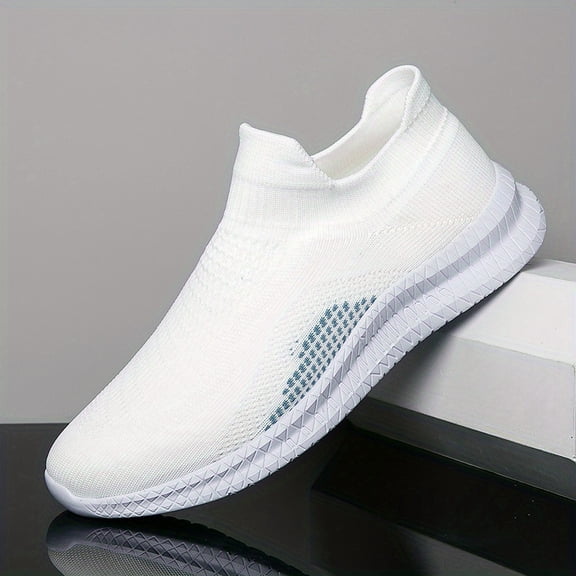 Men's Breathable Lightweight Outdoor Non-slip Soft Sole Sneakers, Spring Slip On Casual Shoes, And Summer