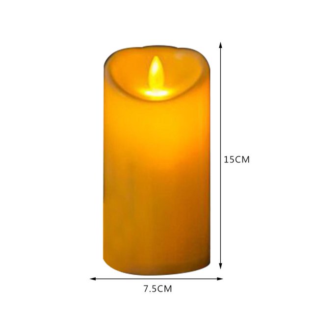 Lámpara Vela LED sin llama con luz parpadeante para boda, fiesta en casa, decoración (7,5 x 15 cm) Likrtyny Para estrenar