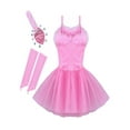 thumbnail image 3 of Alvivi Girls Ballerina Costume Ballet Leotard Tutu Dress Fingerless Gloves Hair Clip Set, 3 of 7