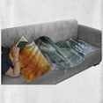 thumbnail image 6 of Seascape Soft Flannel Fleece Throw Blanket, Sunset over Wavy Ocean Tranquil Moment Scenery Tropical Sea and Tangerine Sky, Cozy Plush for Indoor and Outdoor Use, 50" x 60", Multicolor, by Ambesonne, 6 of 6