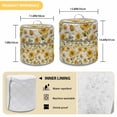 thumbnail image 6 of Watercolor Sunflowers Pressure Cooker Cover Yellow Green Leaf Vintage Country Dust Cover for Kitchen Appliances with Top Handle & Storage Pockets, Fits 6 Quart Instant Pot, Air Fryer, Crock Pot, 6 of 9