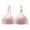 Pink, variant on Herrnalise Women's Lace Edge Vertical Stripe Back Bra Padded Bra Wireless Lingerie For women