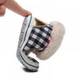 thumbnail image 5 of Baby Boys Girls Booties Fleece Anti-Slip Soft Sole Cotton Sneakers Toddler First Walker High Top Lace up Crib Shoes 0-18M, 5 of 5