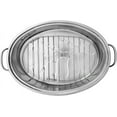 thumbnail image 7 of Fox Run Oval Roasting Pan with Lid and Roasting Rack, Stainless Steel, 10 Quart, 7 of 7