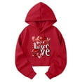 thumbnail image 4 of FAWUUDO Valentines Gift for Her Womens Hooded Sweatshirt Long Sleeve Pullover Printed Graphic Casual Romantic Cozy Holiday Wear Red M, 4 of 7