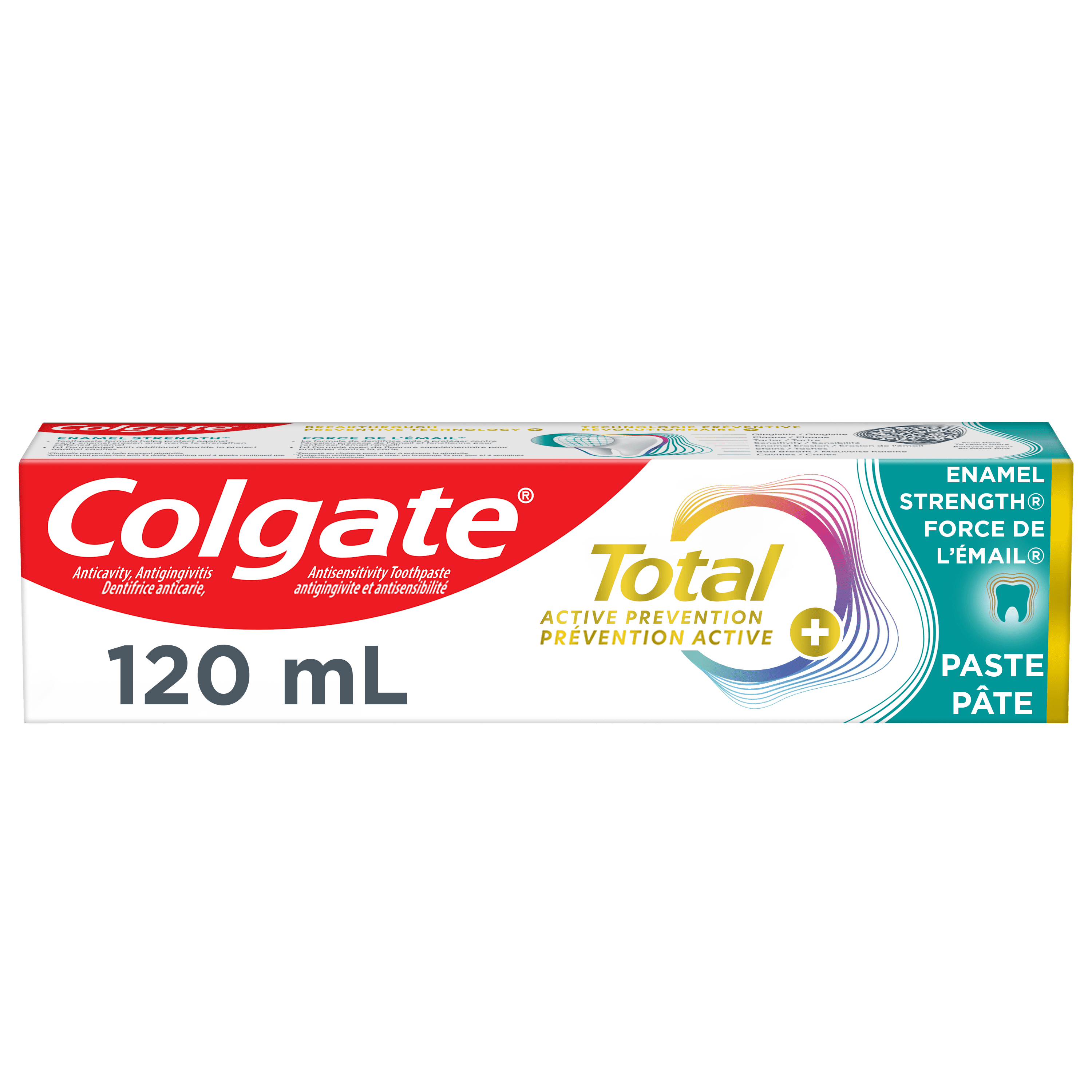 Colgate Total Prevention Active Plus Dentifrice Émail, Menthe, 120 ml