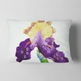 thumbnail image 2 of Designart Blooming Blue Yellow Iris - Floral Throw Pillow - 12x20, 2 of 5
