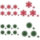 thumbnail image 4 of Injueey Mantel individual y juego de manteles individuales con diseño de copos de nieve, color verde, ligeros, ideales para Navidad, Pascua y Mostrada Copo de nieve 12 piezas, 4 of 5