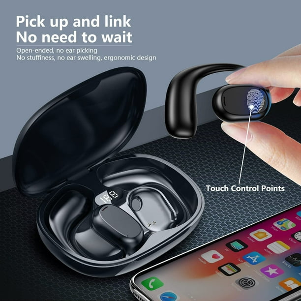 ワイヤレスヘッドフォン For TCL ION Z/X - Wireless Ear-hook OWS Earphones Bluetooth