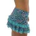 thumbnail image 3 of Women Y2K Lace Mini Skirt Low Rise Leopard Half Slip Skirt Contrast Ruffle Flowy Short Skirt Underskirt Lake Blue M, 3 of 7