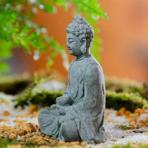 Méditer Statue de Bouddha assis Sculpture Figurine Artisanat Pour