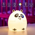 thumbnail image 2 of Cute Panda Light Up Animal Night Light para niños, lámpara de niño que cambia de color con pilas, oso de silicona, guardería, bebé, luz nocturna para niños, regalos de cumpleaños Sincero  Hogar, 2 of 7