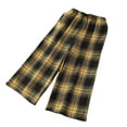 thumbnail image 3 of Bovxnpu Girls Plaid Wide Leg Pants Loungewear Pants Plaid Straight Leg Girls Summer Fashion Daily Casual Comfortable Wear Pants, 3 of 9