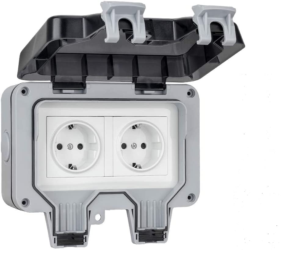 Surface Mounted Outdoor Socket, Outdoor Wall Socket, Weatherproof