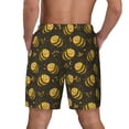 thumbnail image 3 of Kdxio Cute Cartoon Bees Print Men'S Swim Trunks With Compression Liner 7 Inch Inseam Quick Dry Swim Shorts, 3 of 7