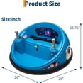 thumbnail image 1 of OUYAWEI 12V Electric Bumper Car 360° Spin LED Lights Music Remote Control Soft Bumper Blue, 1 of 8