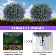 thumbnail image 3 of Artificial Boxwood Topiary Ball with Lavender | UV Resistant 2pcs Set w/Ground Spike for Outdoor/Indoor, 3 of 8