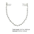 thumbnail image 2 of Miangastore Silver Rhinestone Hair Comb for Wedding Decor Elegant Design with Zinc Alloy Material, 2 of 8