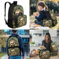 thumbnail image 3 of Bulopur Green Sloth Print Kids Backpack Set 4 Pcs Breathable Kids School Bag with Lunch Bag, Pencil Case and Water Bottle Cover for Rainforest Animal Lover Kids, 3 of 8