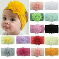 thumbnail image 4 of Cute Newborn Baby Turban Head Wrap Big Bow Knot Girl Floral Headband, 4 of 4