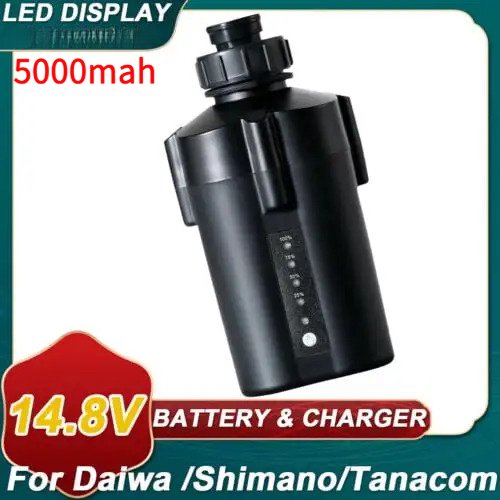 Sea Fishing Electric Reel Battery Power rechargeable lithium-ion Battery Display 5000mAh for SHIMANO DAIWA ECOODA 14.8v