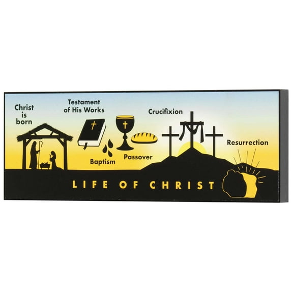 Dicksons Life of Christ Sunrise Silhouette 11 x 4 MDF Decorative Wall Art Plaque