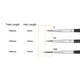 thumbnail image 5 of Uxcell 50pcs Pinceles de Detalle de Pintura 6mm Pincel de Pintura de Nylon para Pintura Acuarela Acrílica (0#), Negro, 5 of 7