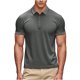 thumbnail image 4 of Negro Camisa de Manga Corta Mujeres Sólido Deportes Solapa Camisa Seca, Unisex Manga Corta Ropa de Trabajo Superior para Ocasional, 4 of 8