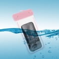 thumbnail image 4 of Unique Bargains 2 Pcs Luminous Mobile Waterproof Bag Pink Universal Waterproof Case Compatible for Phone 4.92"x9.65", 4 of 6