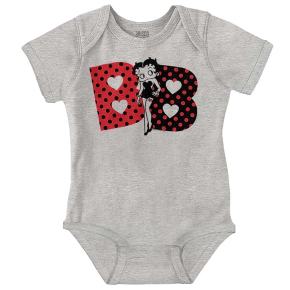 Betty Boop Retro Cartoon BB Hearts Bodysuit Jumper Girls Infant Baby Brisco Brands 12M