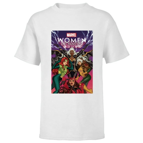 Marvel Women of Marvel Storm Rogue Jean Grey Scarlet Witch - Short Sleeve T-Shirt for Kids - Customized-White