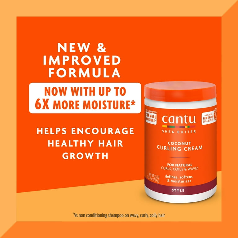Cantu Natural Hair Curly Moisturizer, Creamy Conditioning Shea