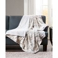 thumbnail image 1 of Madison Park Sachi Oversized Faux Fur Throw Natural 60x70, 1 of 6
