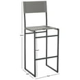 thumbnail image 3 of SAFAVIEH Layne Scandinavian Style Barstool, Grey/Black (18 in. W x 18 in. D x 43 in. H), 3 of 10