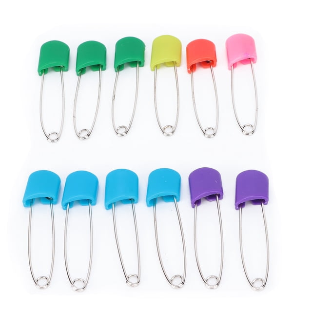 Nappy Pin, Locks Pins Plastic Head For Blankets For Laundry Needle For Jewelry Making 6pcs 1#,6pcs 2#,12pcs 3#