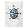 thumbnail image 3 of Ambesonne Compass Tablecloth Rectangular Table Cover, Sea Color Marine Design, 60"x84", Blue Pale Blue Black, 3 of 4