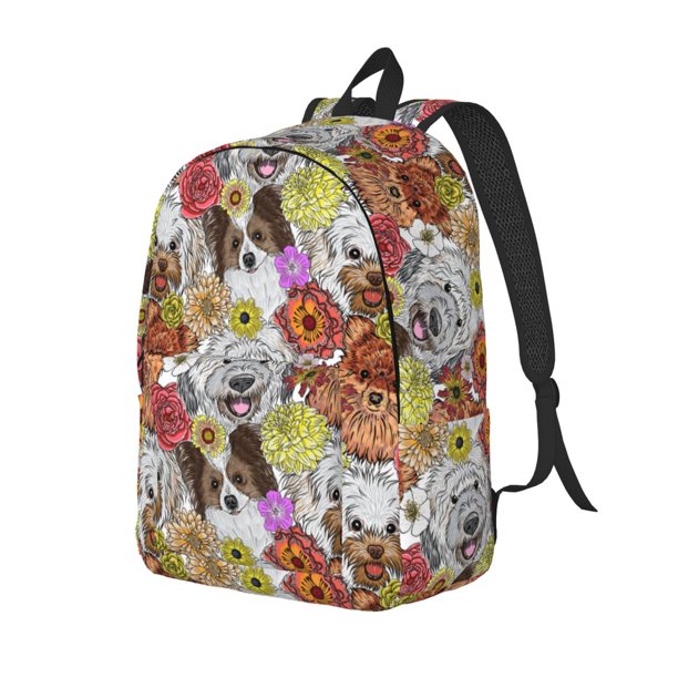 Fotbe Cute Dogs Puppy Mochila de Lona con Estampado, Mochila Duradera, Mochila Versátil de Alta Calidad, Mochila Compacta Vintage-Small