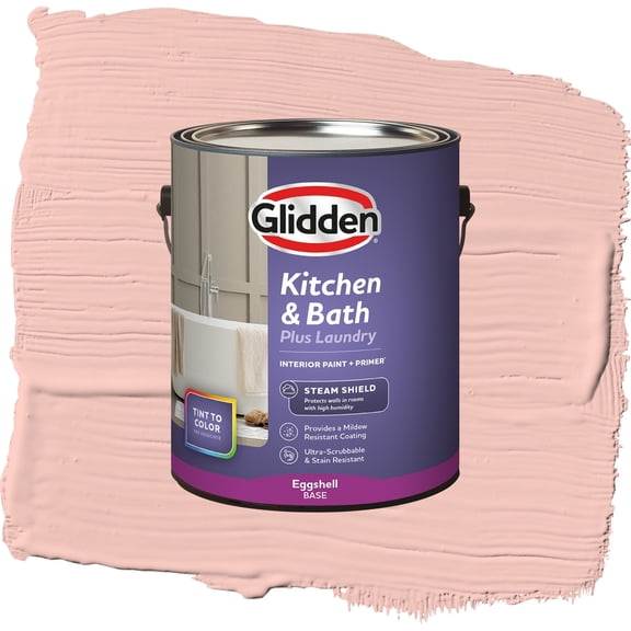 Glidden Glidden Kitchen Bath and Laundry Peach Ash / Orange, Eggshell Interior Paint with Primer, 1 Gallon