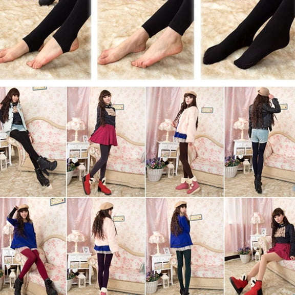 OULII Thermal Grey Cotton Stretchy Warm Footed Women's Leggings for Autumn